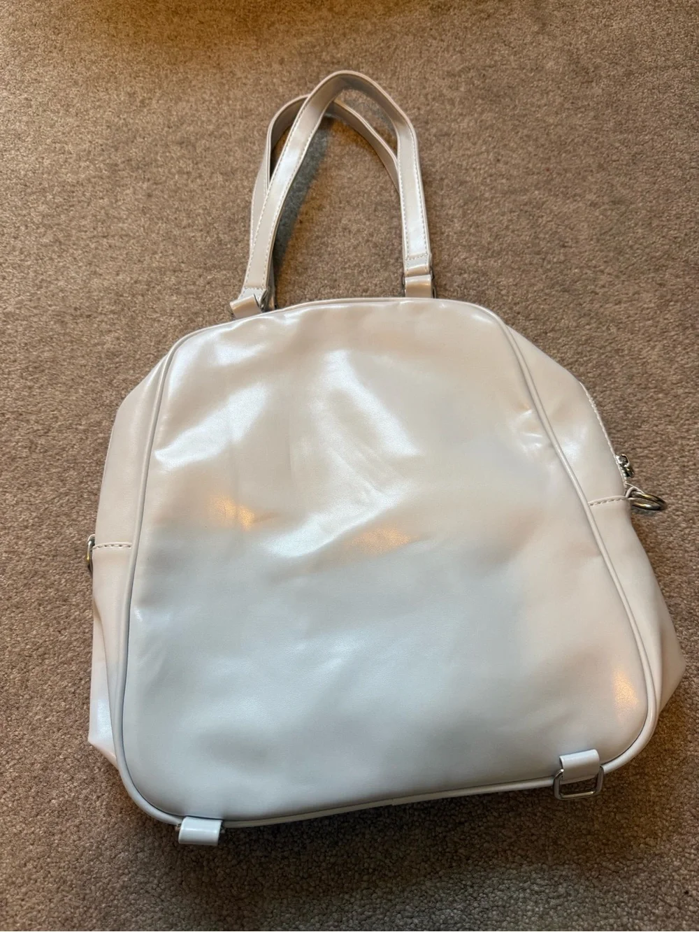 White Heart Lace Tote Bag with Bow